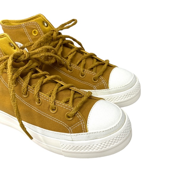 Converse Ctas Lift Platform Sneakers Women's High Top Burnt Honey Casual A04363F - Picture 4 of 9